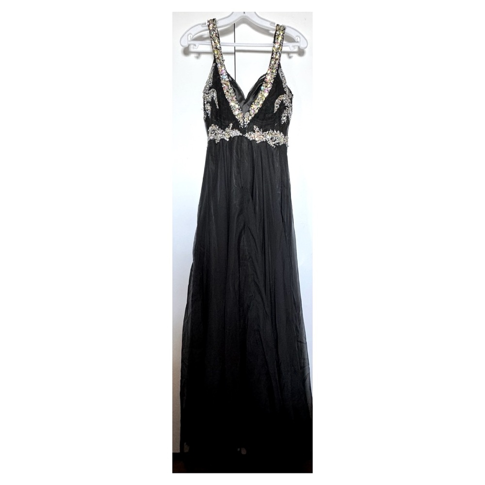 Beaded Tule Prom Dress - Picture 4 of 7